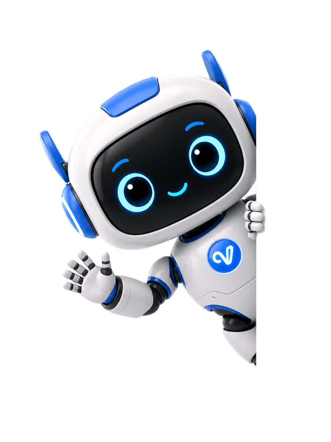 Robot cute peeking
